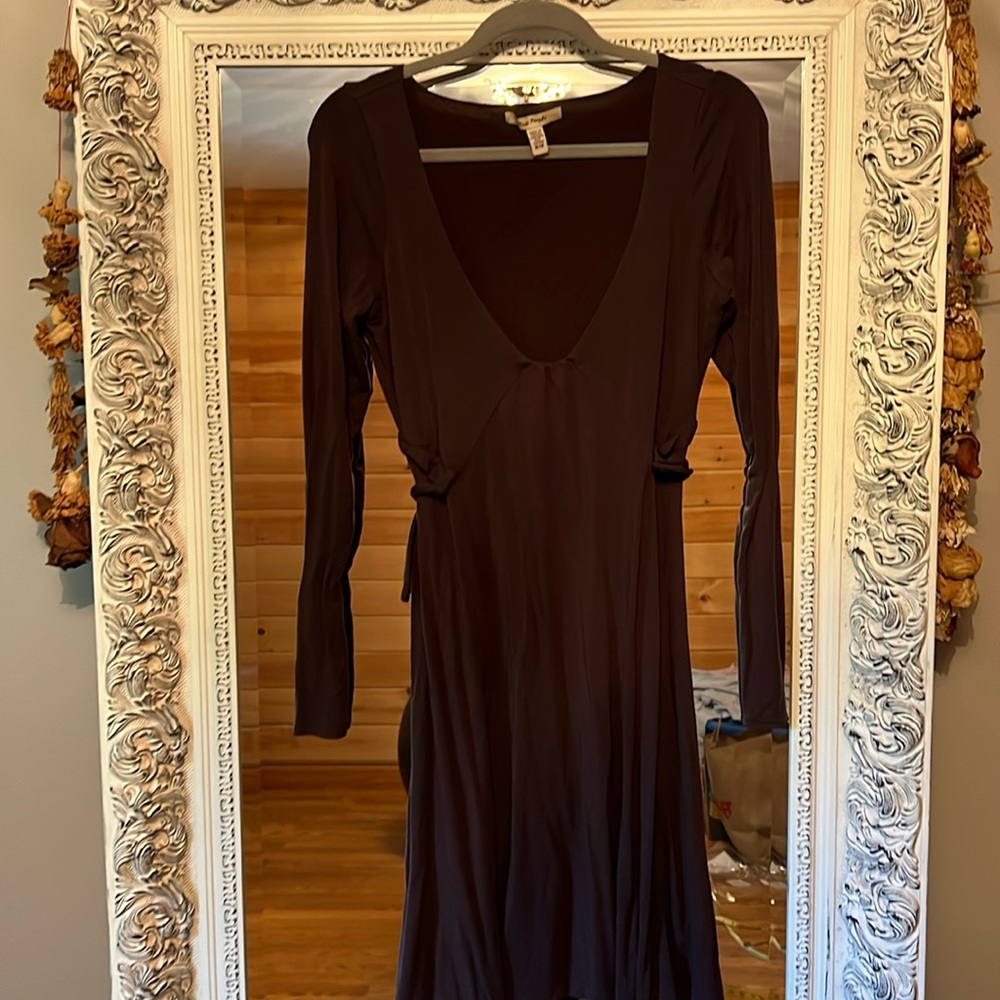 Deleting soon.  Free People belted dress. Light jersey tshirt with stretch.